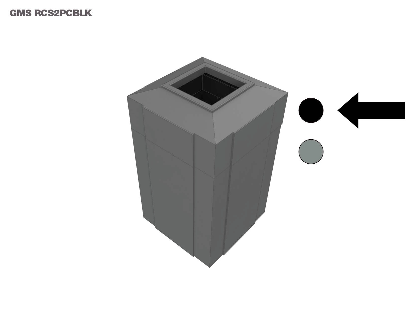 Gorrie RCP Square Waste Container